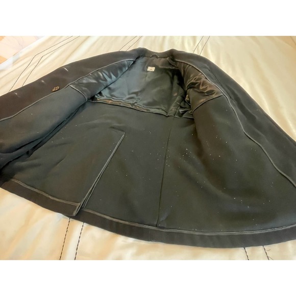 Vtg Navy Peacoat Wool Jacket Lined Button-Up 16Reg Dbl Breasted Military Issue - Picture 5 of 7